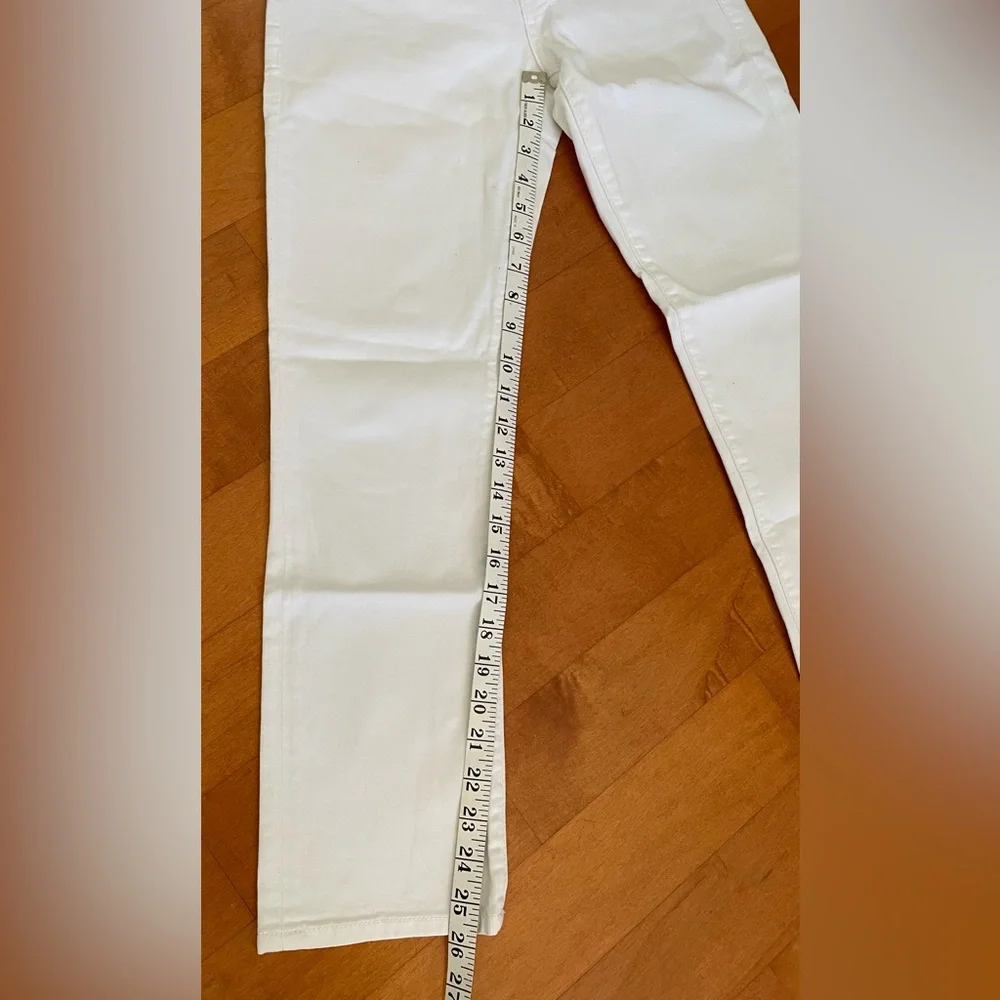 Hudson Ginny Crop Straight White Jeans - Picture 10 of 13